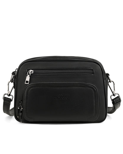 Multi-pocket Leather Crossbody Bag