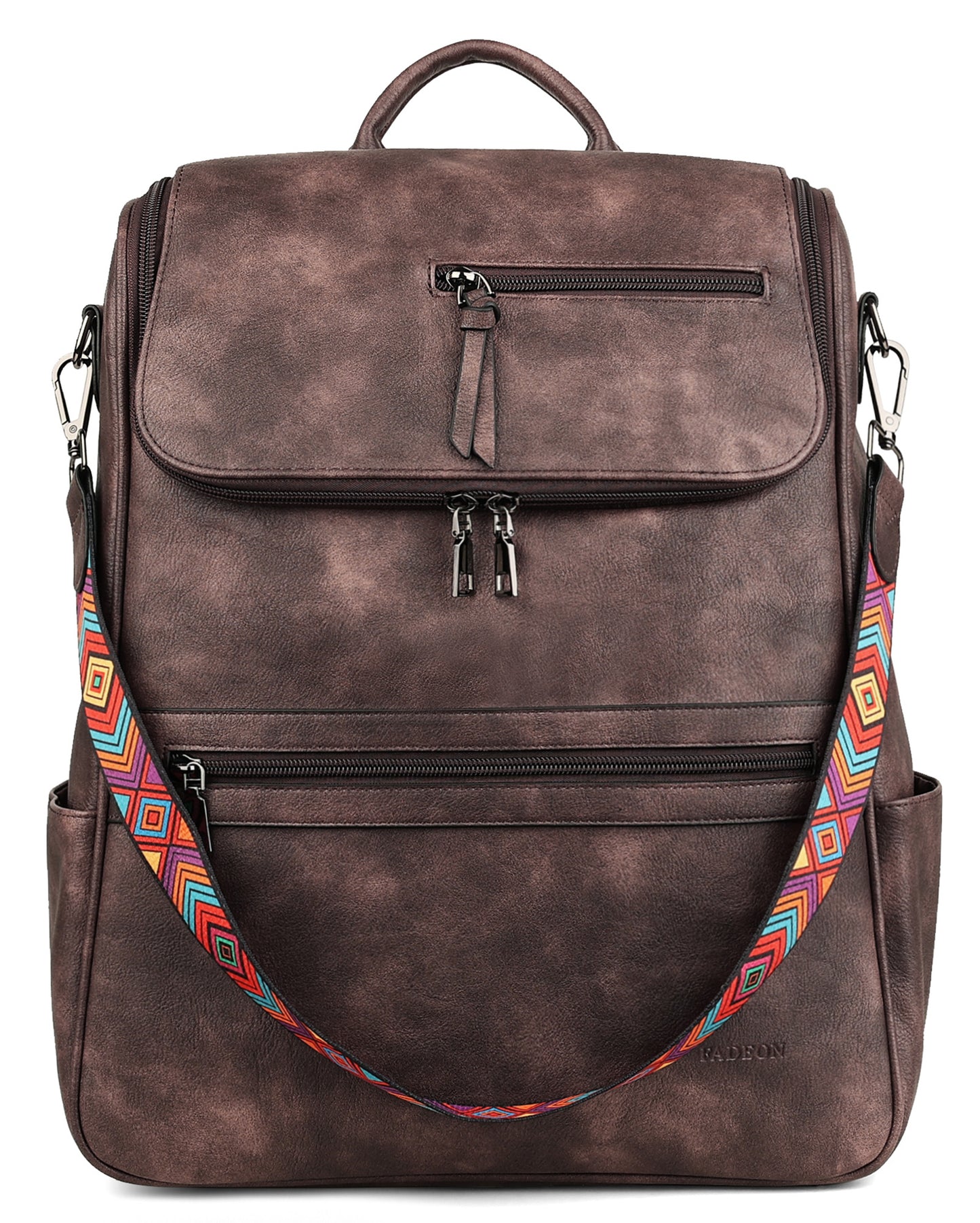 Multi-zipper Compartment Laptop Backpack