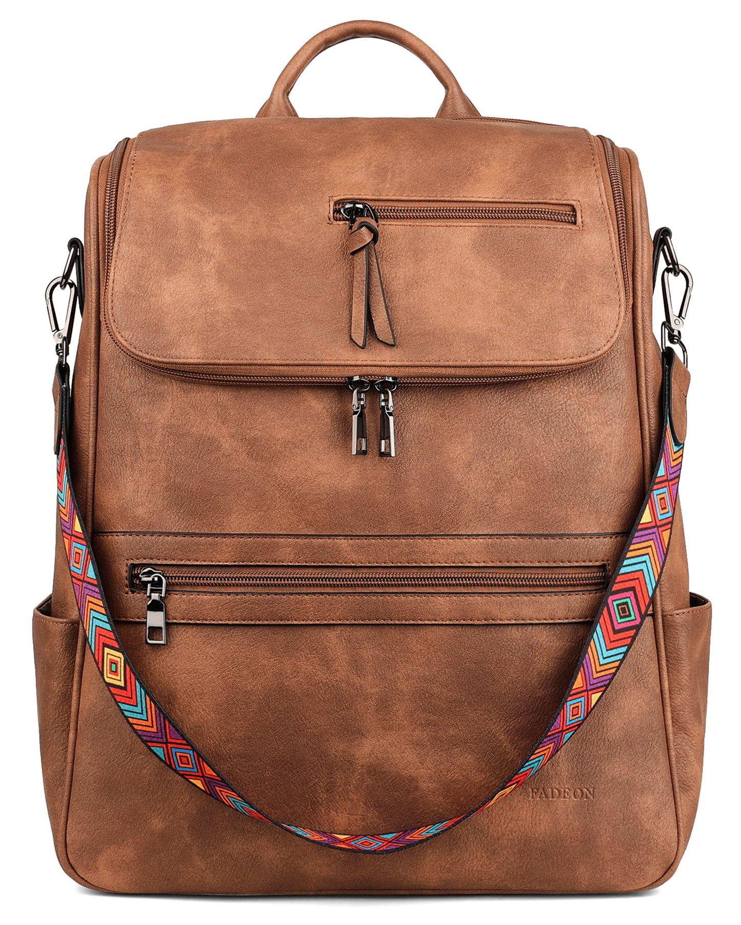 Multi-zipper Compartment Laptop Backpack