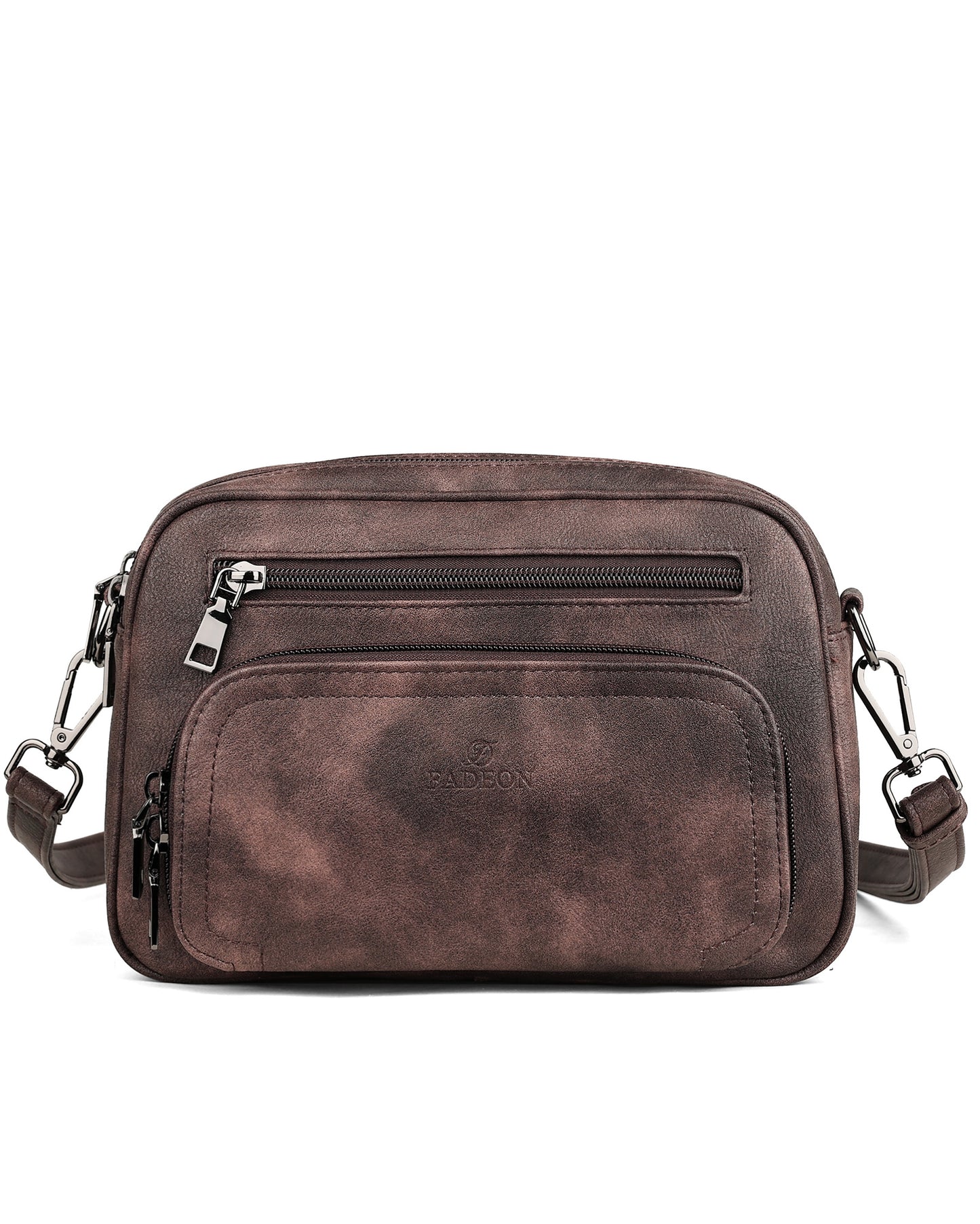 Multi-pocket Leather Crossbody Bag