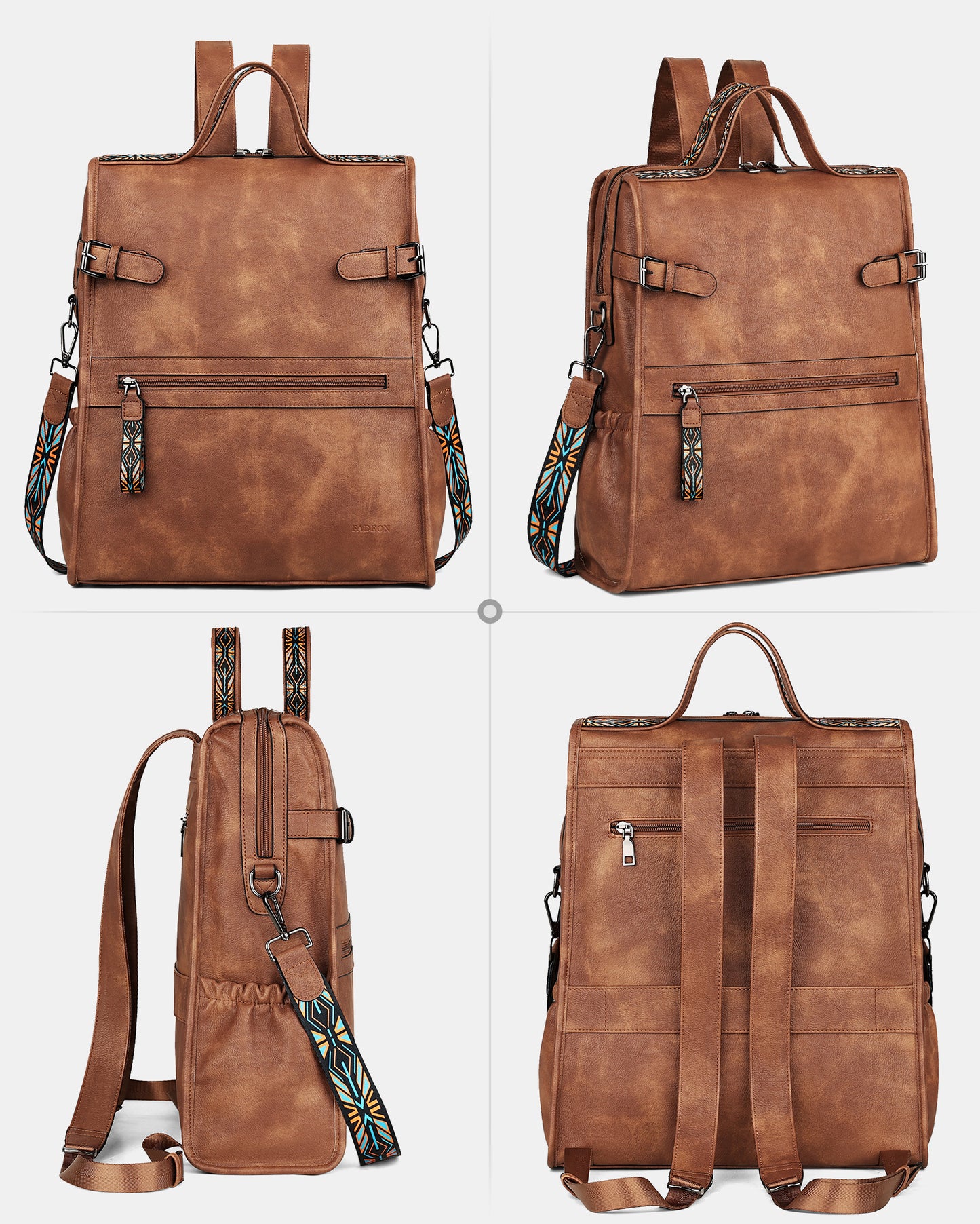 Double Zip Open Laptop Backpack