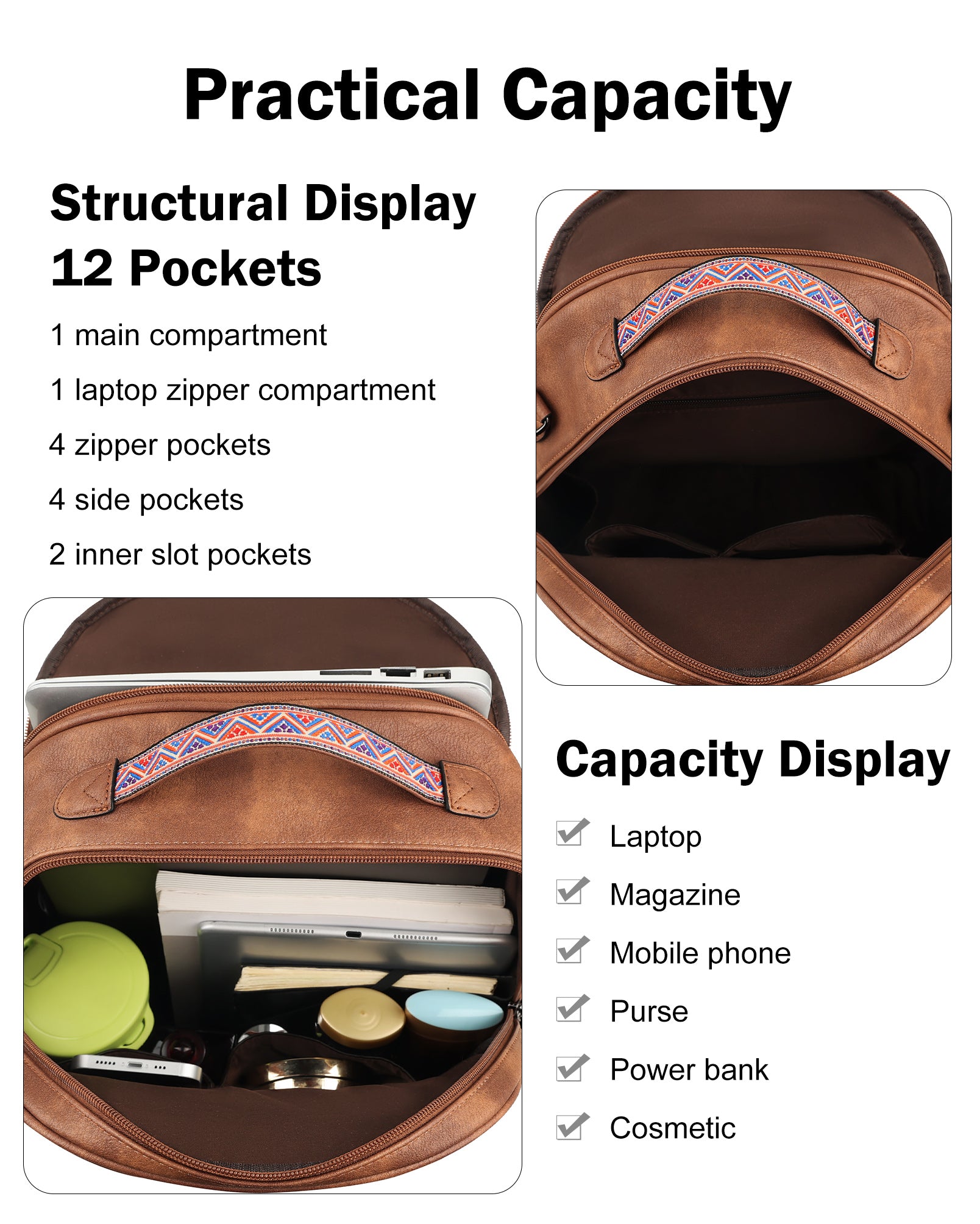 backpack with 2 laptop slots Laptop Backpack for Women – FADEON