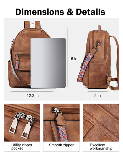 best leather laptop backpack for women Laptop Backpack for Women – FADEON