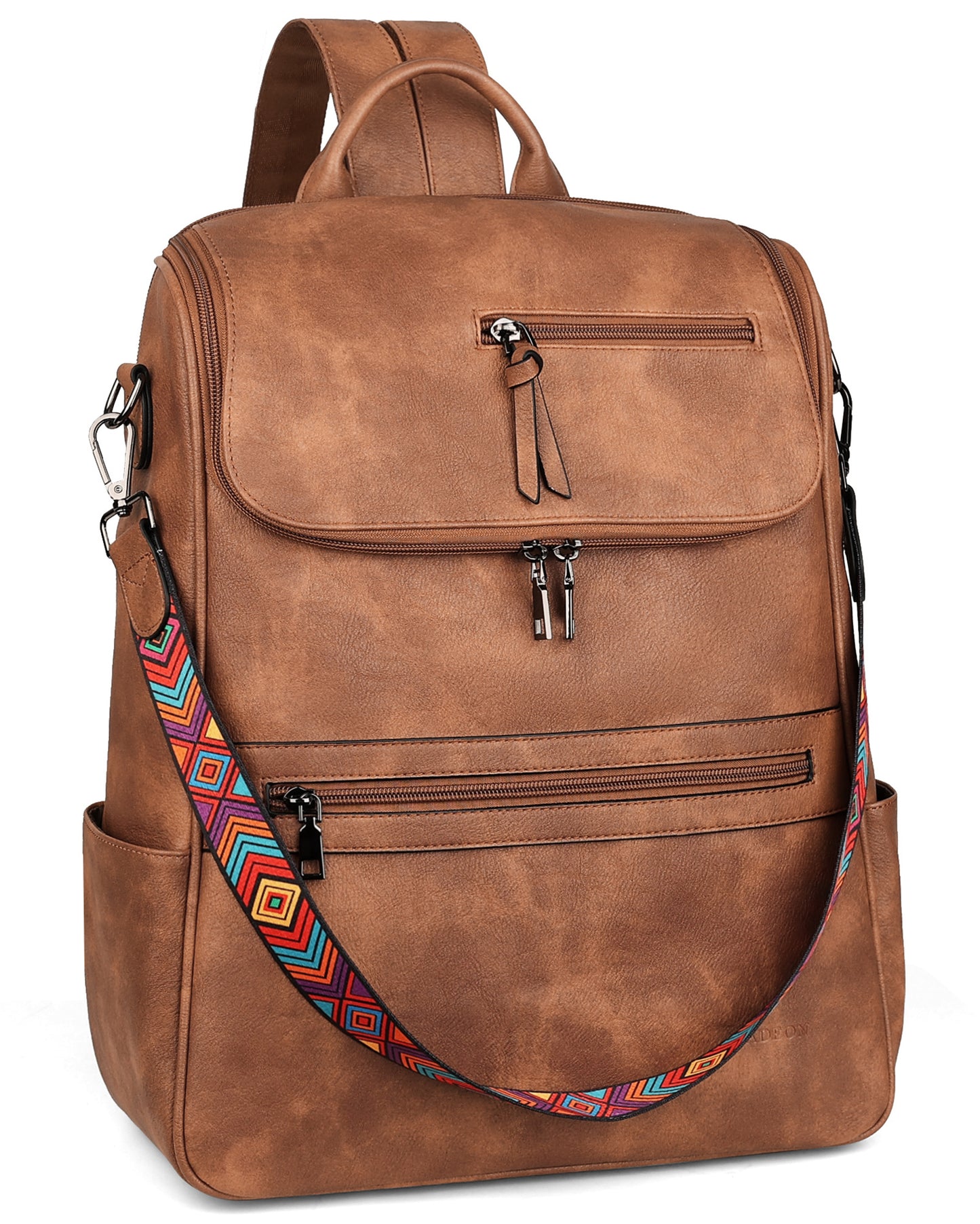 Multi-zipper Compartment Laptop Backpack